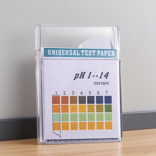 100 Strips Plastic pH Test Strips, Universal Application Ph 0-14 Range Soap, Saliva, Urine, Food, Liquids, Water with Soil Testing, Lab Monitoring & etc