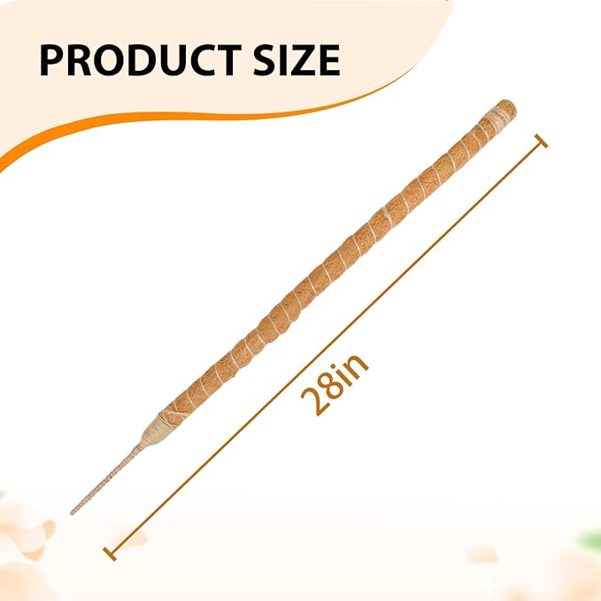 SYOWADA 2Pcs Adjustable Moss Poles for Indoor Plants Upgrade and Reinforcement Bendable 28" Poles Growth Support for Monstera Deliciosa & Tropical Climbers and Most Large Potted Plant