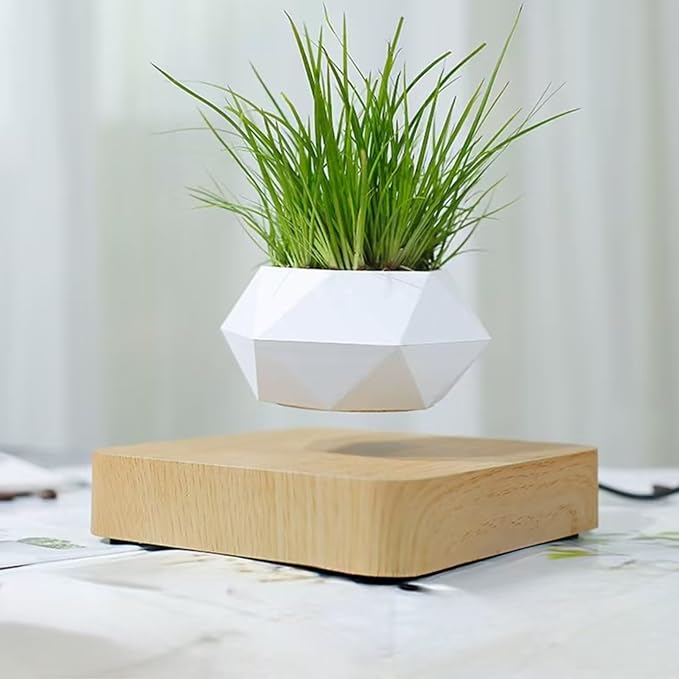 Magnetic Levitation Planter, Floating Plant Pot, Levitating Plant Pot, Smart Plant Pot, 360-degree Rotating Planter; Hovering Plant Pot; Modern Home Decor; Office Desk Planter; Interactive Plant Pot