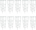Green Square Folding Tomato Cage Plant Support Stake Tower 12 inch by 46 inch, Pack of 10 Sets