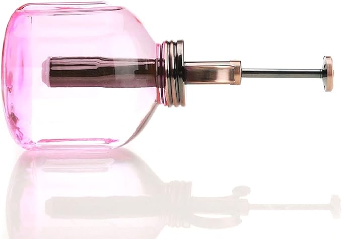 Plant Mister- Pink Glass Bottle & Brass Sprayer (Antique Copper)