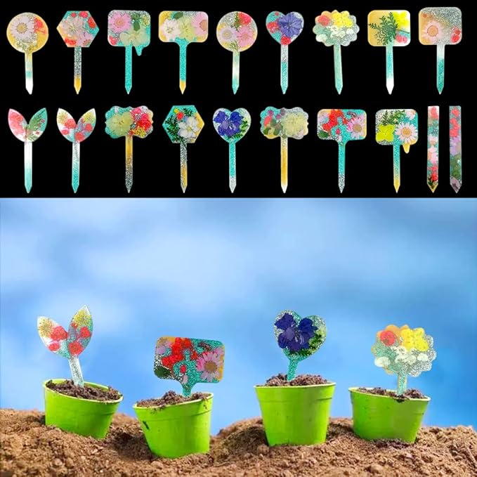 2 Pcs Plant Labels Resin Molds, Garden Markers Silicone Molds for Resin, Plant Tags Epoxy Resin Molds for Seed Potted Nursery Garden, T Shape