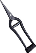 Bonsai Trimming Scissors 6.8" Made in JAPAN, Garden Plant Trimming Shears, Hand Forged Japanese Carbon Steel Blade, Spring Loaded Handle, Black