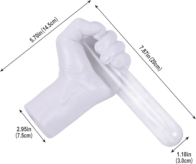 Hand Wall Vase, White Hand Sculpture for Kinetic Art,Unique Wall Spooky Hand Decor, Hanging Vase for Unique Decoration in Living Rooms, Entrance and Room,Palmistry vase Statue (White)
