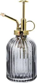 KALLORY Vintage Glass Plant Mister with Gold Pump Large Capacity Watering Spray Bottle for Indoor Outdoor Garden Plants Succulents Bonsai and Desktop Use