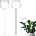 2-Pack Star-Shaped Glass Self-Watering Globes for Indoor Outdoor Plants – Automatic Irrigation Decorative Watering Bulbs for Garden Flower Pots, Patio, Home Decor (Cat)