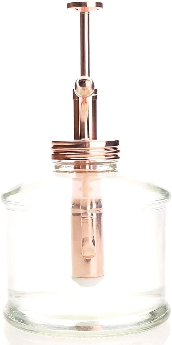Plant Mister- Glass Bottle & Brass Sprayer (Clear & Rose Gold)