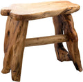TJ Global Natural Edge Cedar Wood Tree Stump Indoor/Outdoor Stool, Garden Bench, Night Stand, End Table, Plant Stand - L20 x W11 x H17