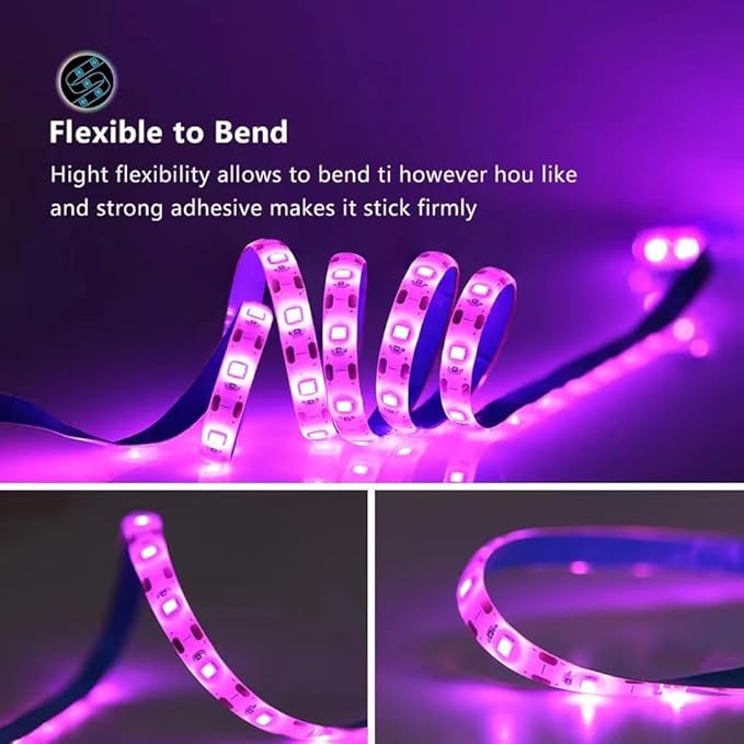 LED Grow Light Strips for Indoor Plants, Waterproof Full Spectrum Plant Grow Light, USB 3.28ft 60LEDs, Flexible Growing Lamp for Indoor Plants Succulents Hydroponics Greenhouse Gardening