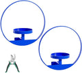 Plant Shelf, Hanging Frame Wall Decor Planters for Indoor Plants, Hanging Plant Holder for Living Room/Bathroom/Entryway/Garden, Garden Shears Included (Circle-Blue, 2pcs)