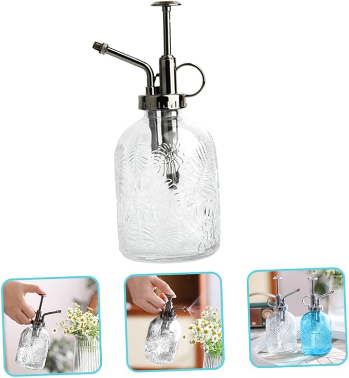 LIOOBO Glass Plant Mister Thickened Opening 350ml Spray Bottle for Succulent Watering and Cleaning