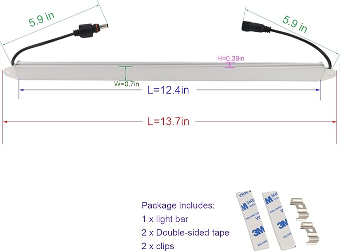 LEDENET 12" Blue 440nm Waterproof IP67 LED Aquarium Fish Tank Light 5050 18 LEDs 12V DC Aluminum Rigid LED Lights Fixture for Plant Grow, Saltwater Freshwater Fish, Reef Tank Lighting
