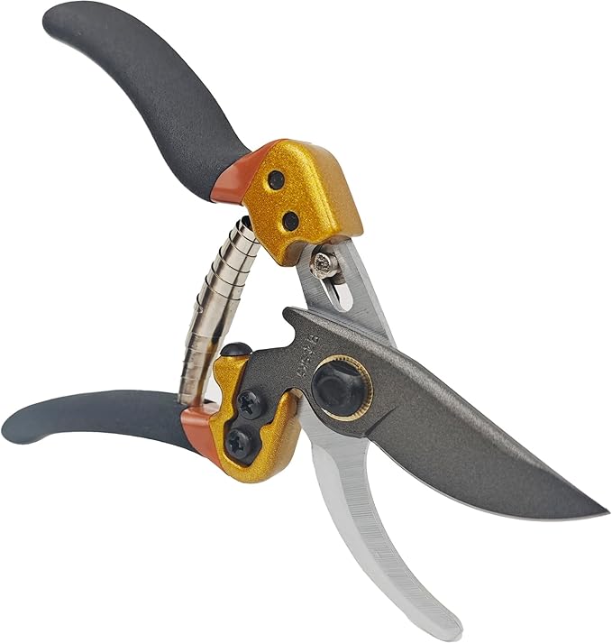 Professional Pruning Shears, Japanese SK5 Steel Blades for Precise Trimming, Bypass Pruners, Heavy Duty Garden Clippers for Branch Cutting, Bonsai, and Gardening