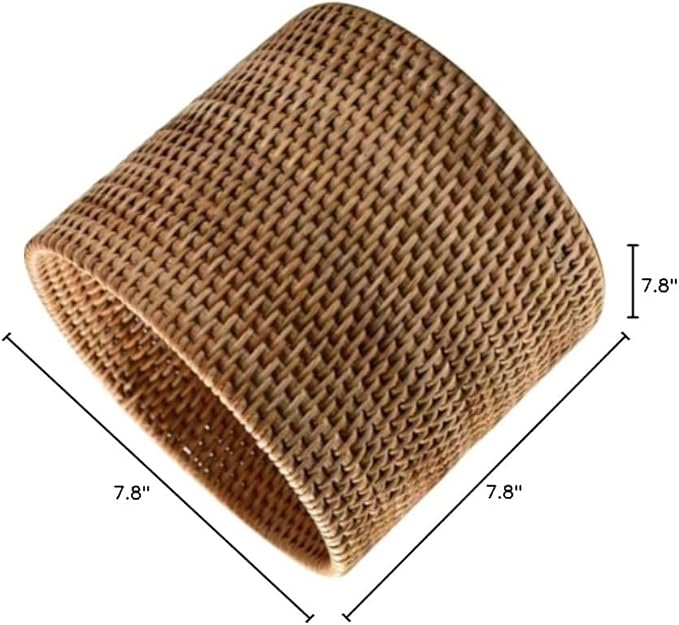 Baskets Wicker Woven Storage Rattan Round Can Trash Fruit Seagrass Empty Bread Large Laundry Planter Blankets (20X20CM)