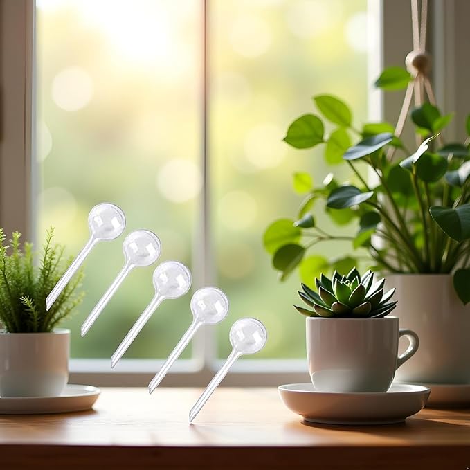 4Pcs Transparent Watering Globe, Automatic Watering Device Globes, Vacation Houseplant Pot Waterer Flower Water Watering Plant Container Accessories