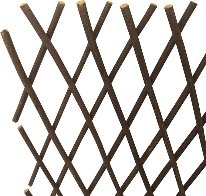 Nature Willow Trellis Expandable Plant Support Plant Climbing Lattices Trellis Willow Expandable Trellis Fence for Climbing Plants Support 36x92 Inch,Double Panel (1)