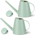 2 Pack Watering Can for Indoor Plants 1.8L Plastic Watering Can with Long Spout, Lightweight for Garden, Flowers, Plants, Lightweight Mint Green Design