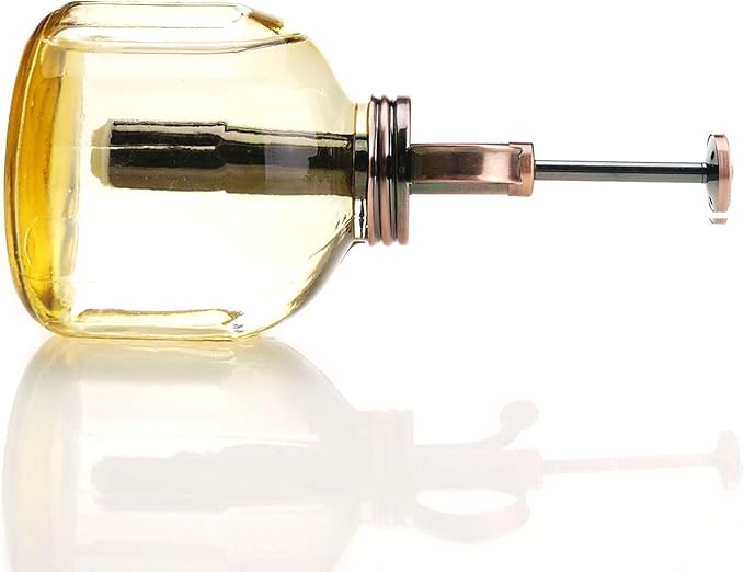Plant Mister- Amber Glass Bottle & Brass Sprayer (Antique Copper)