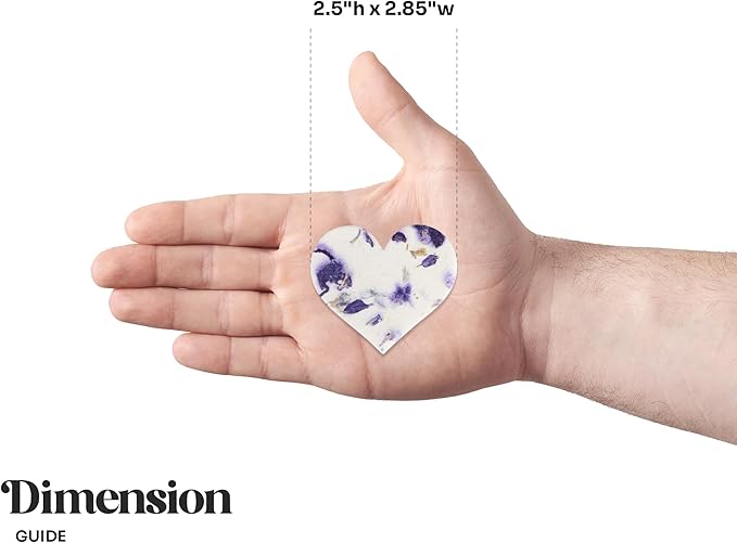 Set of 24 Purple Heart Seed Paper – Writable & Plantable Wildflower with Envelopes & Planting Guides, Mom's Gift for Mother’s Day, Use for Wedding, Baby Shower, Heart Party Favors & Easter Decorations