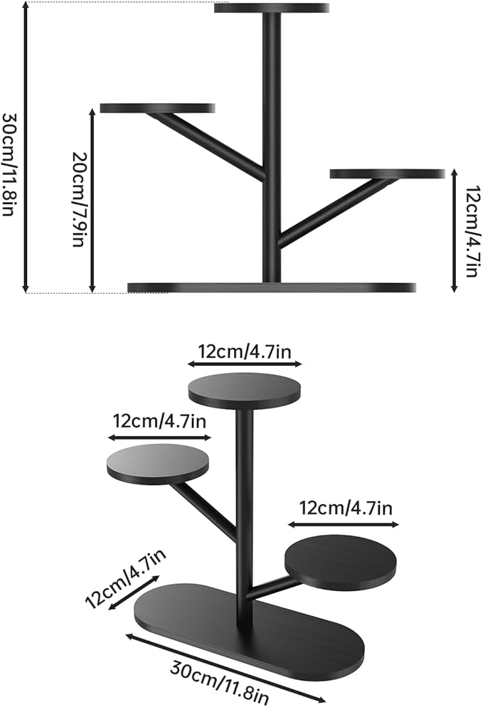 NiHome Tree-Shaped Bamboo Display Stand for LEGO Botanical Collection Sets, Multi-Tier Showcase Figurine Display Shelf Riser for Collectibles and Room Decor, Perfume Riser Holder, Tabletop Plant Stand