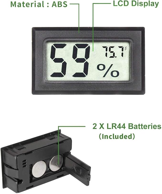 Goabroa Mini Hygrometer Thermometer Digital Indoor Humidity Gauge Monitor with Temperature Meter Sensor Fahrenheit (℉)