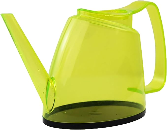 1.5L Plastic Yellow Watering Can with Long Spout & Wide Oval Mouth, Comfort Grip, Indoor Outdoor Plant Watering Pot for Garden Flowers & Houseplants