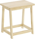 Wooden Step Stool Tall Seat Stool Dining Piano Stool End Side Table Wood Plant Stand Table Indoor Bedside Table Nightstand Flower Pot Stand for Living Room Bathroom Bedroom Kitchen (Natural)