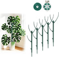 5 Pack Stackable Plant Support Stakes, 38inch Climbing Plant Sticks Structures for Monstera with Garden Ties, Durable Alternative to Moss Pole for Indoor Outdoor Plants