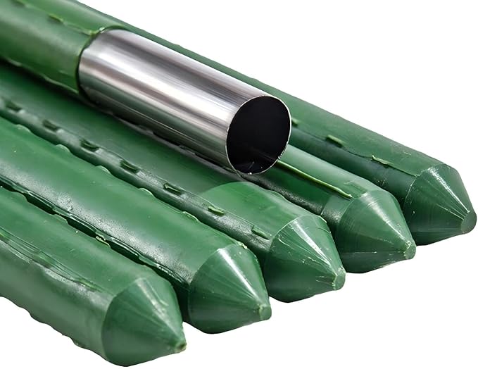 3 Feet Steel Plant Stakes, Garden Plant Stakes 36 Inch,25 Pack Tomato Stakes for Growing Climbing Plants, Potted Plants, Tomatoes, Trees, Cucumber, Beans, Fences Poles