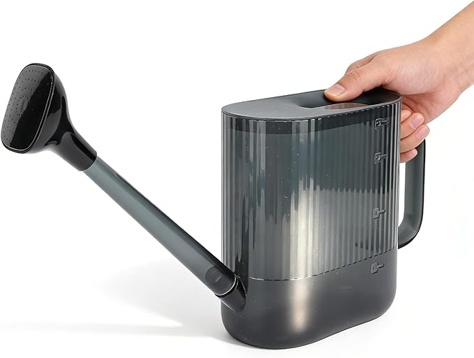 Yosoo Health Gear Watering Can for Indoor and Outdoor Plants, Large Long Spout with Removable Stainless Steel Sprinkler Head, Modern Small Garden Watering Can for Houseplants, Bonsai, Flowers (Gray)