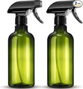 DIYSELF 2 Pack Spray Bottle for Cleaning Plastic Spray Bottles 16 oz 500ml Squirt Bottle for Hair Plants Pets Water Liquids Lab Empty Spray Bottles for Home and Garden, Lab Weighing Bottles (Green)
