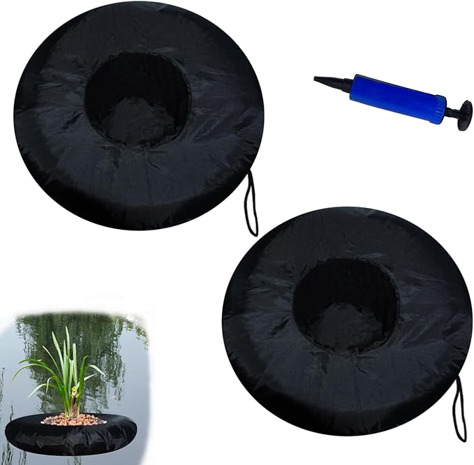 2 Pack Fabric Floating Plant Pot Floating Planters Baskets for Ponds Floating Island Pond planters Aquatic Plant Baskets Pond for Waterproof Aquatic Plant Flower Islands and Aquascape Decoration