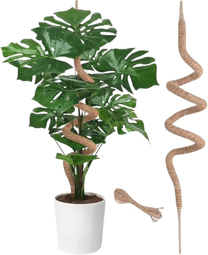 Supoice Moss Pole 63 Inch Moss pole Monstera Plant Support Bendable Moss Pole for Climbing Plants Indoor Coir Plant Pole Sticks, Brown