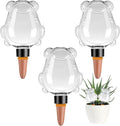 3Pcs Frog Plant Self Watering Globes for Indoor and Outdoor Plastic Water Bulbs Top Fill Plant Watering Globes Slow Release Terracotta Plant Watering Devices System for Plants, Clear