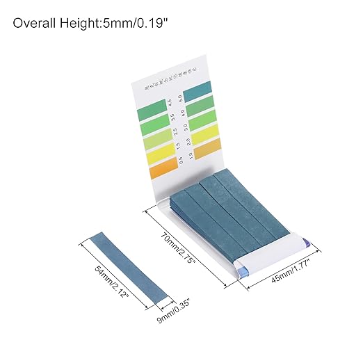 PATIKIL PH Test Strips 0.5-5, 2 Pack 160 Indicator Papers Litmus Tester for Water Food Soil Alkaline Acid Testing