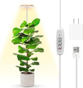 LBW Plant Grow Light,72 LEDs Full Spectrum Grow Lamp for Indoor Plants,Bamboo Plant Lights with 4/8/12H Timer,Height Adjustable,Ideal for Large Tall Plants,Bamboo