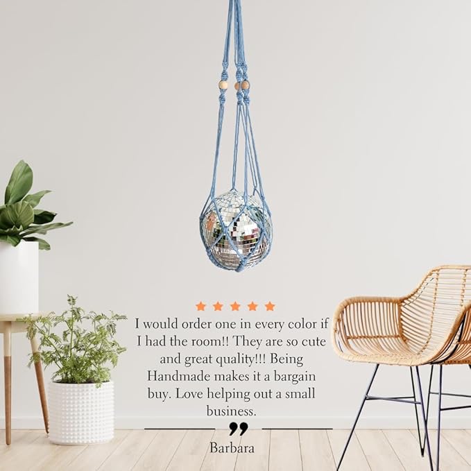Macrame plant hanger 3ft beaded plant hanger for pots 4-8” for live plants indoor and outdoor decor hanging plant holder Boho décor Plant stand indoor Hanging planter for plant pots (Cloudy Day)