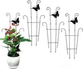 23 Inch Plant Trellis for Climbing Plants Indoor, Sturdy Metal Houseplant Trellis for Potted Plants, Rust-Resistant Plant Support for Monstera Pothos Ivy, Outdoor Garden Trellis 4 Pack