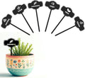 6 Piece Set Laser Cut Metal Garden Markers - Reusable Steel Tags for Potted Plants, Garden & Greenhouse. Durable Label for Kitchen Herbs & Spices