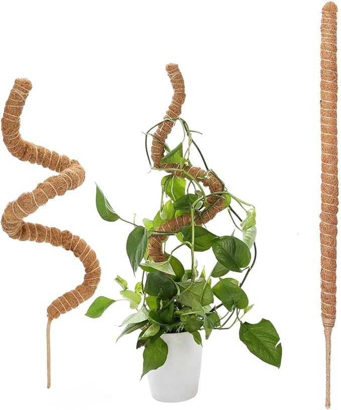 Monstera Plant Support,Bendable Coco Coir Pole for Monstera Plant Supports Indoor Plants, 63 inch Moss Pole Support for Climbing Plants