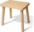 Solid Wood Step Stool,13.4inch Square Wooden Foot Stool,Portable Short Stool Easy to Assemble and Sturdy(Natural, Large)