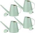4 Pack Watering Can for Indoor Plants 1.8L Plastic Watering Can with Long Spout, Lightweight for Garden, Flowers, Plants, Lightweight Mint Green Design