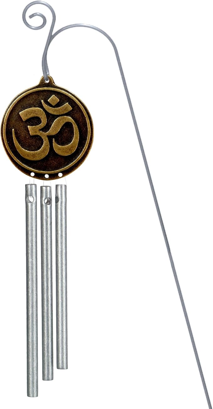 Jacob’s Plant Adornament Plant Stake Wind Chime, Om Symbol