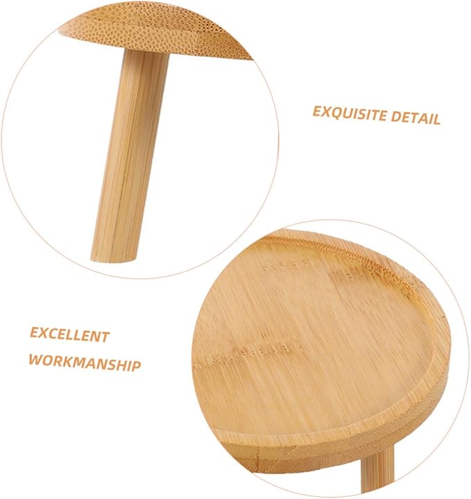 DOITOOL Wooden Indoor Plant Stand 5.9 Inch Flowerpot Holder with Natural Texture Decorative Vase Display Stool for Succulents and Houseplants