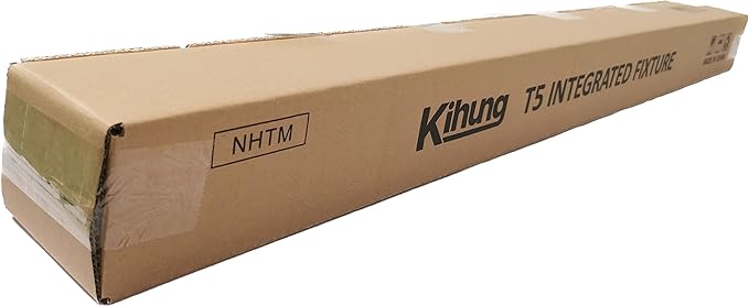 Kihung (8 Pack LED T5 3FT Tube Light Fixture, 15W, 1800lm, 6500K, 3 Foot Linkable LED Shop Light Tube, Ceiling, Workshop, Corded Electric with Built-in ON/Off Switch