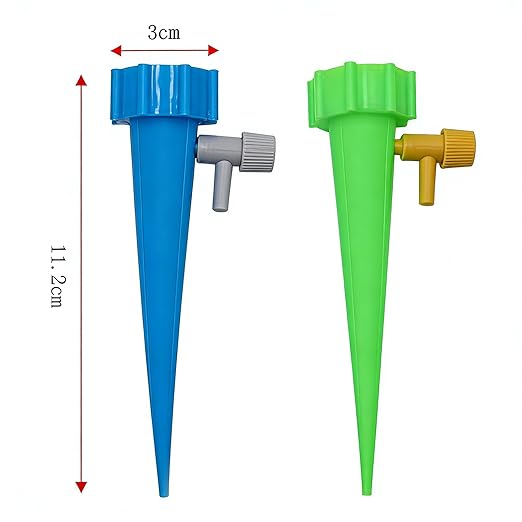22pcs Plant Self Watering Insert Spikes Device Indoor,Automatic Water Control System with Slow Release Valve,Adjustable Water Volume Drip Irrigation Control System,Enjoy Your Vacation