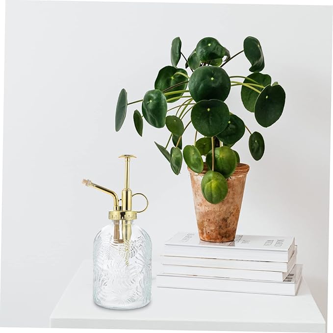 Hemoton 350ml Glass Watering Pattern Small Spray Bottle for Indoor Plants Continuous Mist Sprayer for Gardening and Home Use