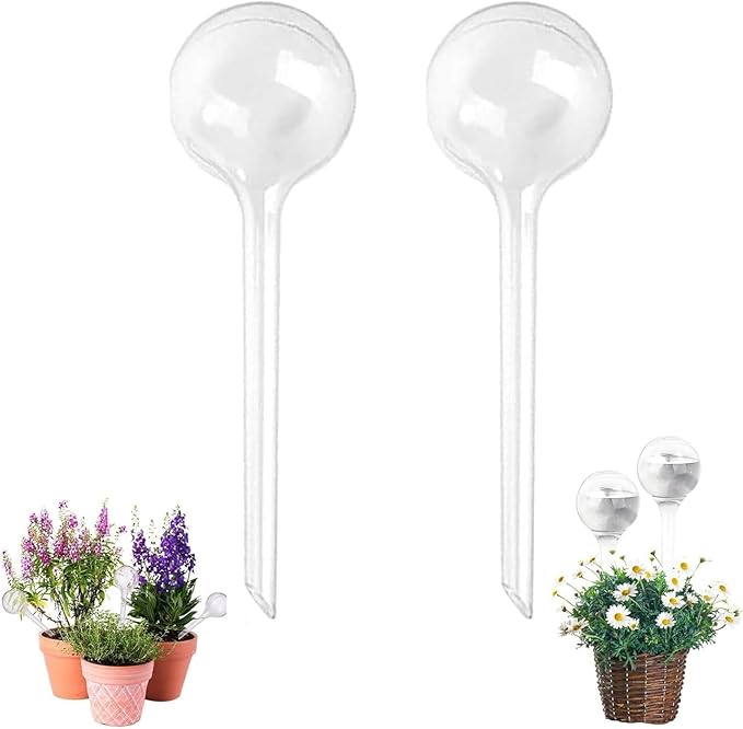 2PCS Watering Globes,Plant Watering Globes Plastic Self-Watering Bulbs Houseplant Plant Pot Bulbs,Self Watering Planter Insert Plant Accessories for Plants Indoor,Outdoor,Flowerpot,Home Garden