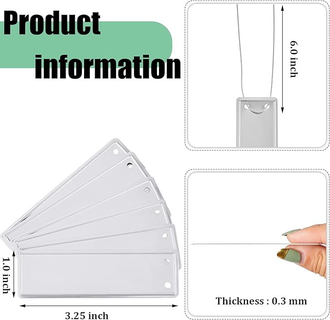 Ripeng 120 Pieces Aluminum Metal Plant Labels Writable Seedling Tree Tags with 6 Inch Wires Waterproof Double Sided Write for Plant Garden Marker Outdoor Identification and Greenhouse