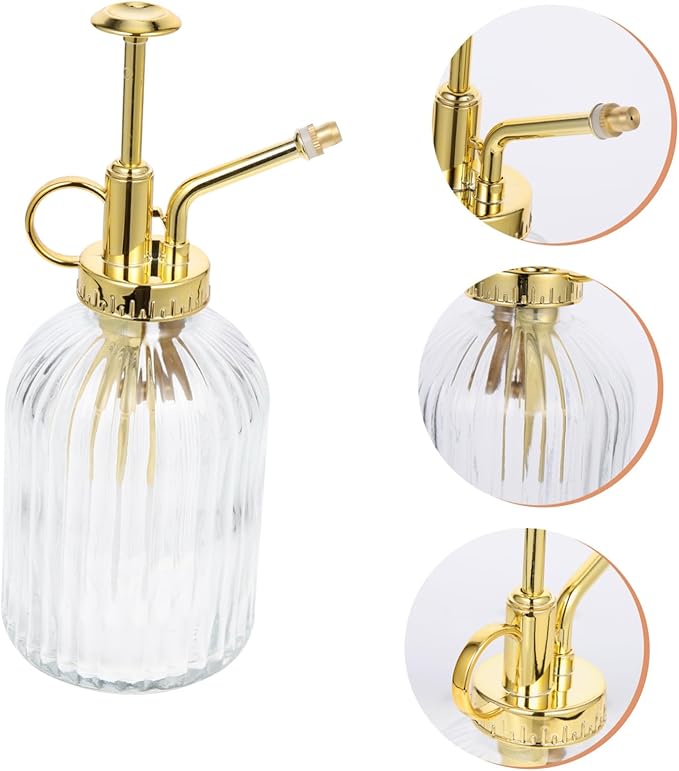 Milisten Vintage Glass Plant Mister Spray Bottle Watering Spray Bottle for Indoor and Outdoor Plants for Succulents Flowers and Bonsai Refillable Lightweight and Easy